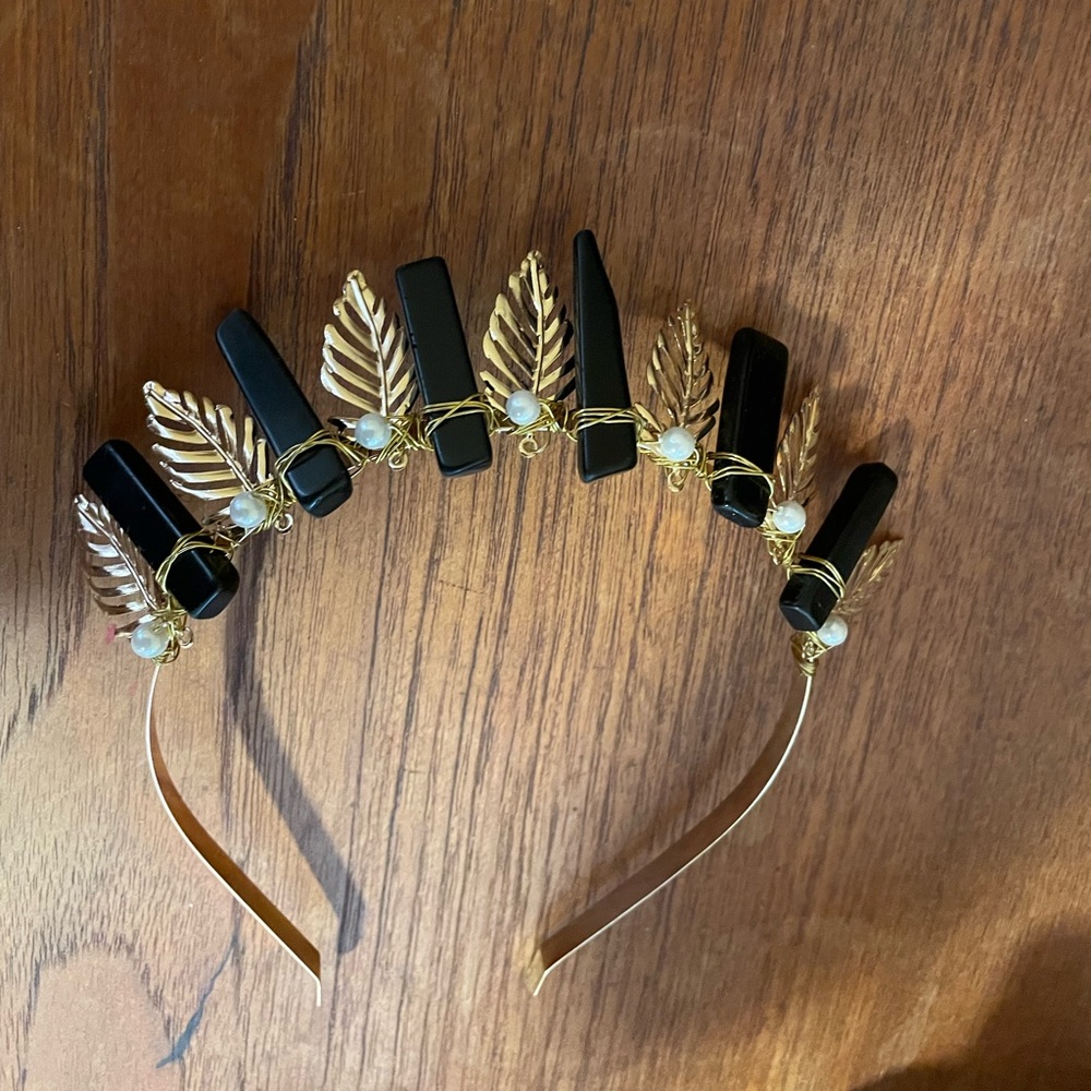 Gold and Black Tiara